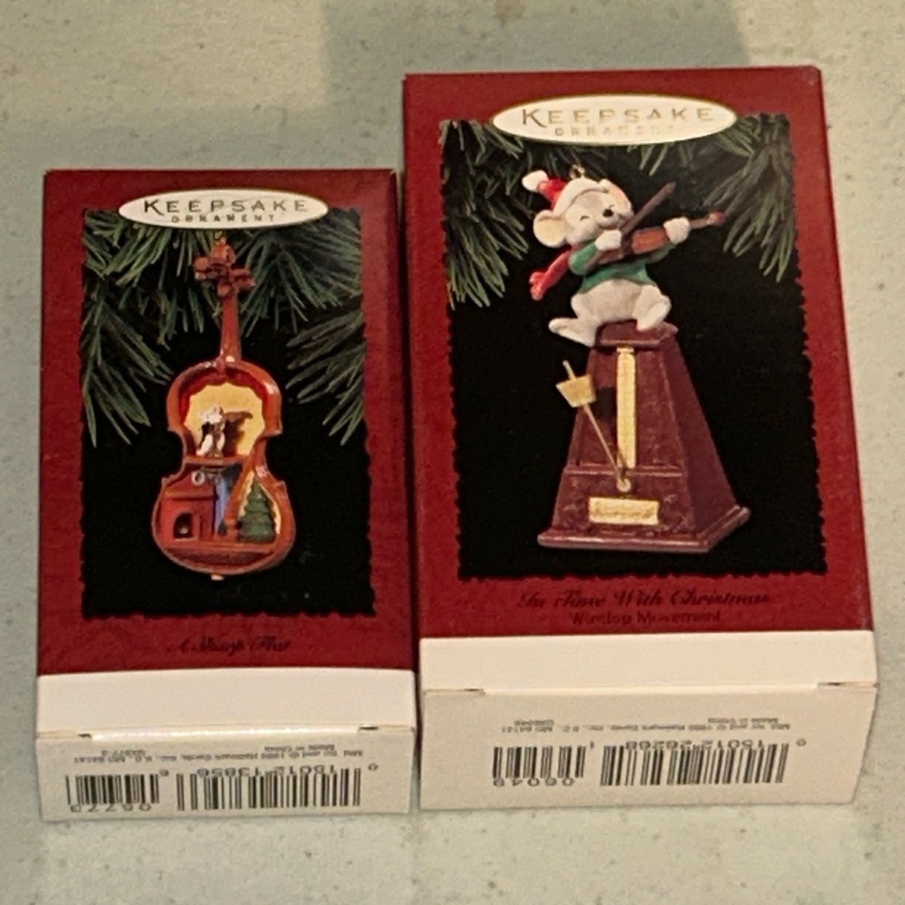 2 Hallmark Keepsake Christmas Ornaments